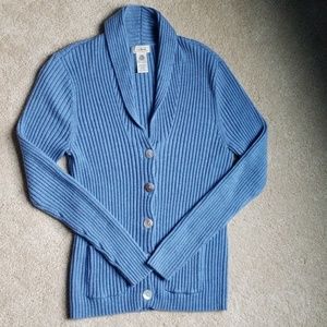 LL Bean shawl collar merino wool cardigan